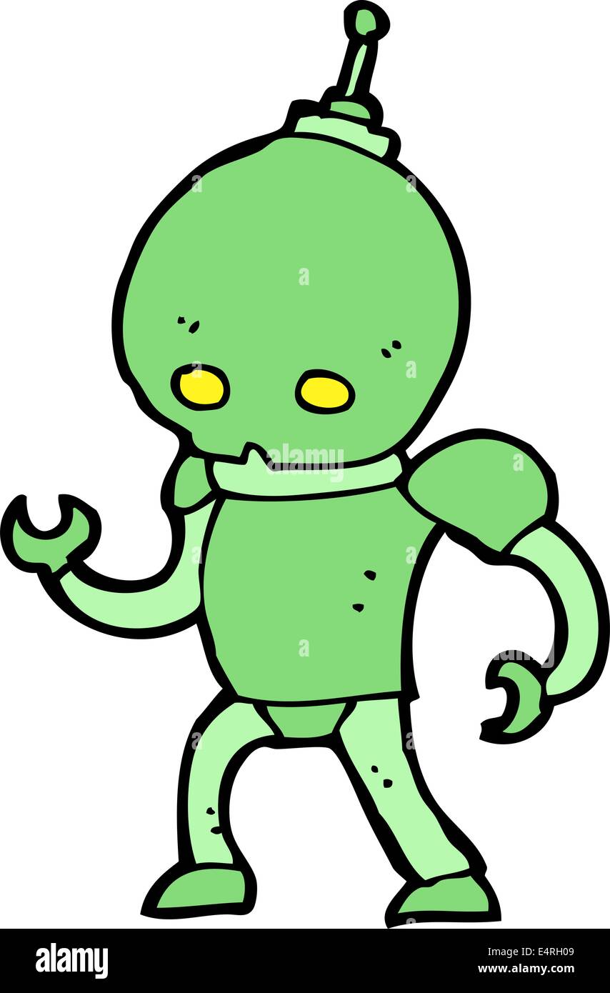 cartoon alien robot Stock Vector