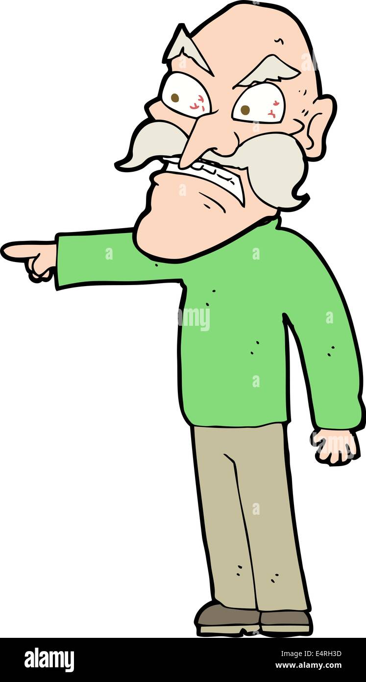 cartoon furious old man Stock Vector Image & Art Alamy