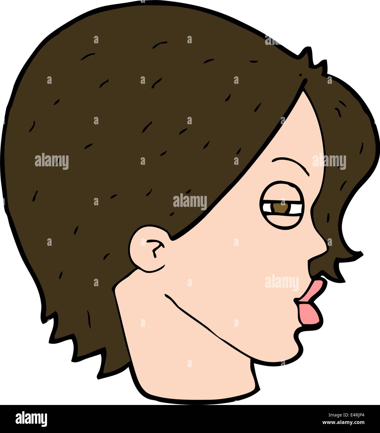 cartoon female face with narrowed eyes Stock Vector Image & Art Alamy