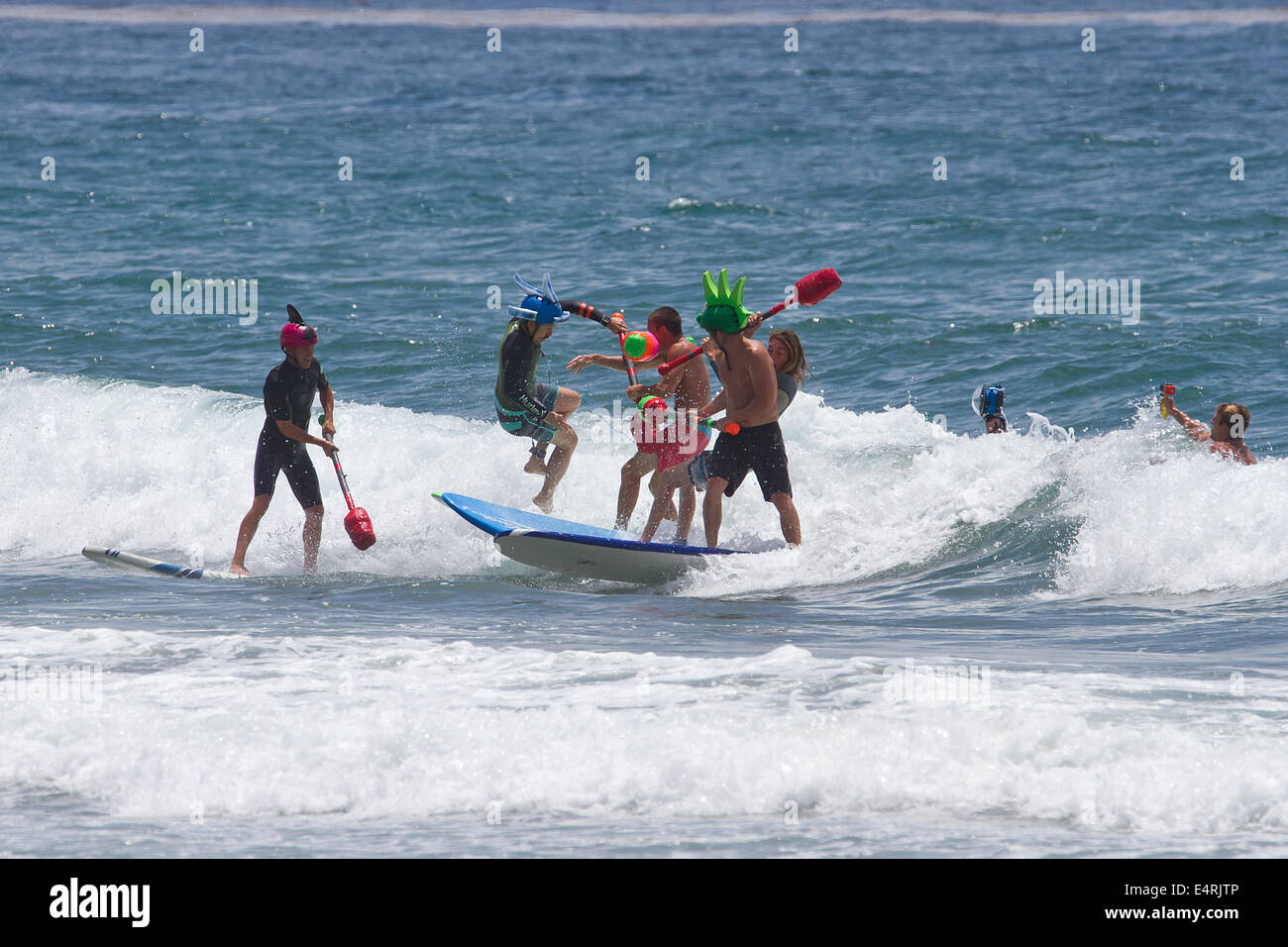 Surfing competition of the Switchfoot Bro-Am held in Encinitas ...