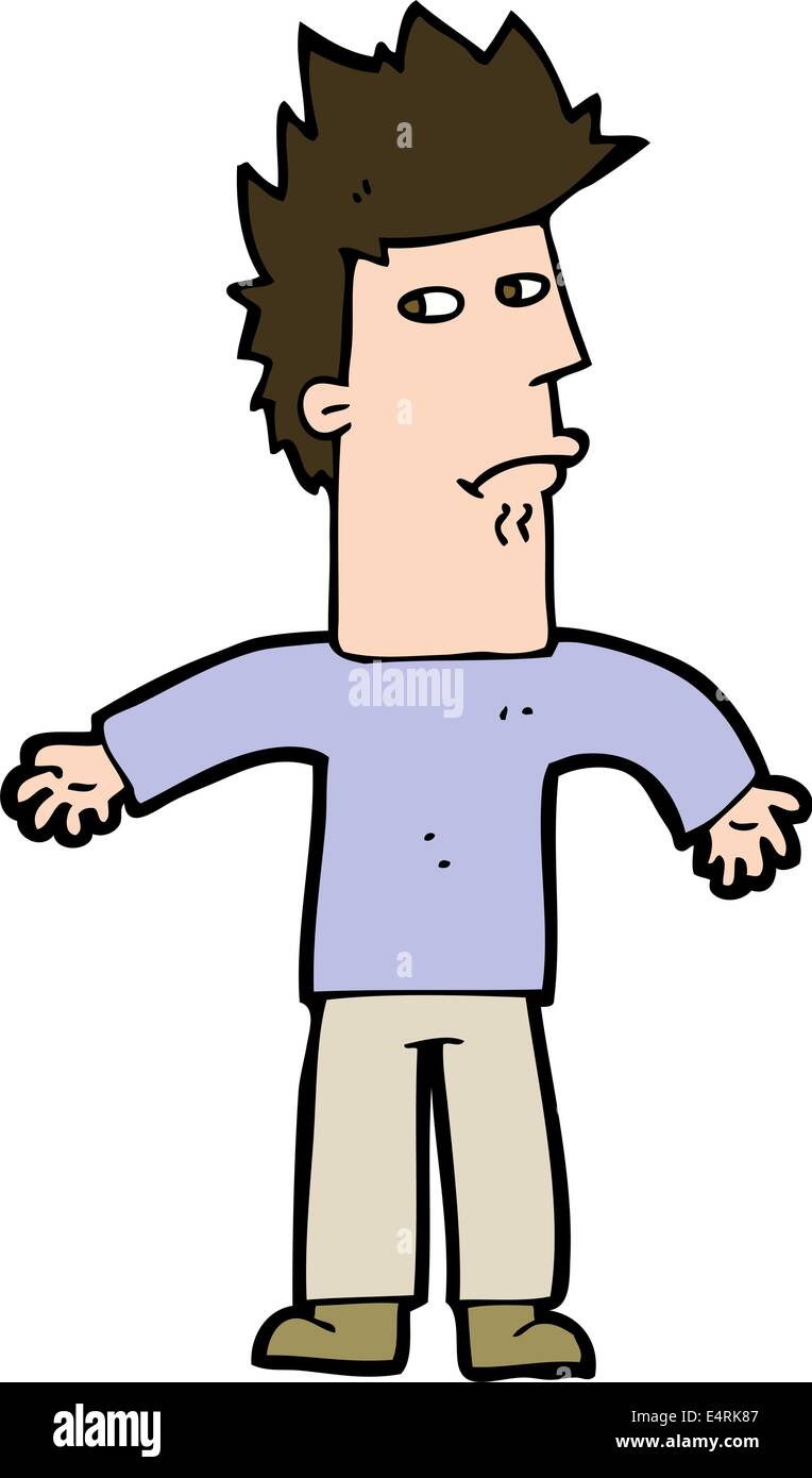 cartoon confused man Stock Vector Image & Art - Alamy