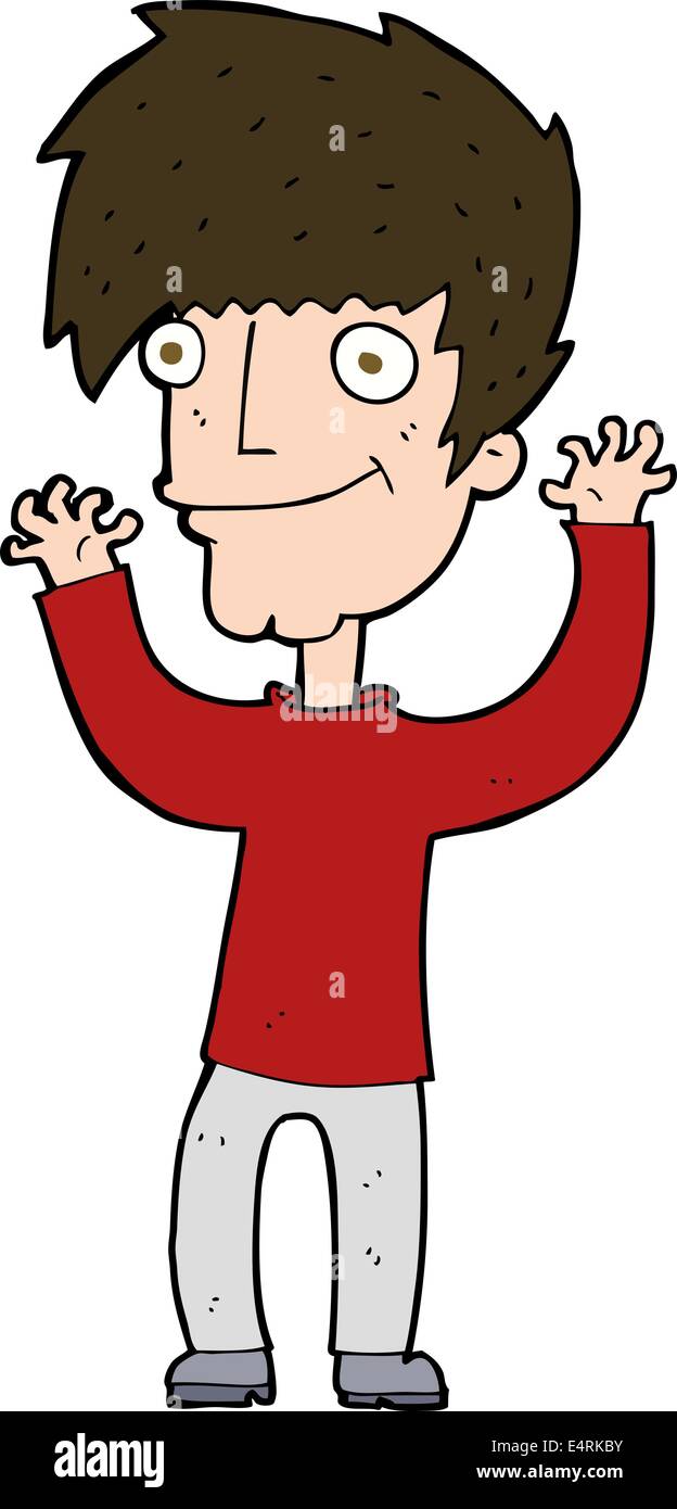 cartoon man waving arms Stock Vector Image & Art - Alamy