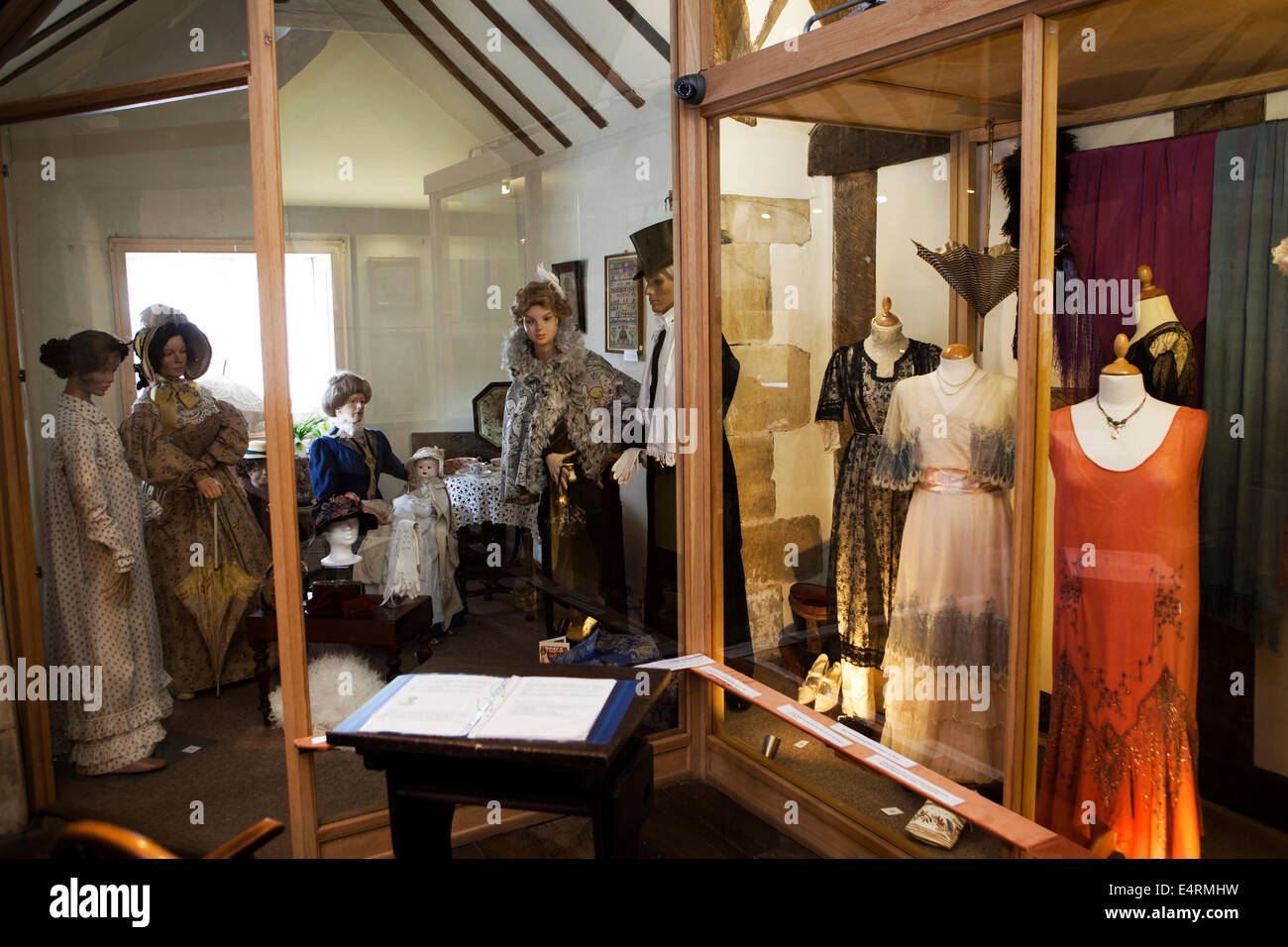 UK, Derbyshire, Peak District, Bakewell, Old House Museum, display of
