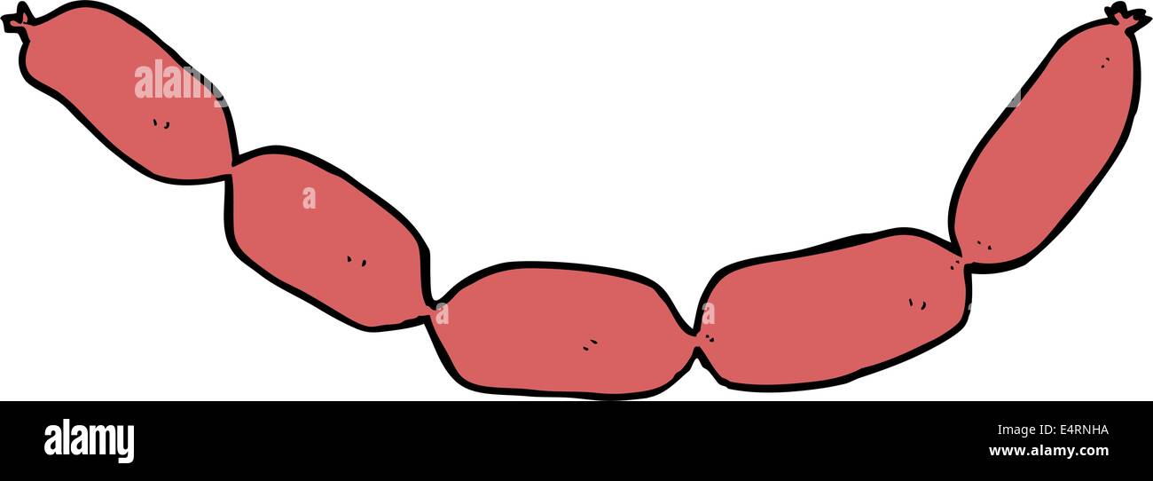 Cartoon String Of Sausages Stock Vector Image Art Alamy