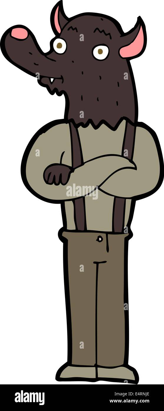 cartoon friendly werewolf Stock Vector Image & Art - Alamy