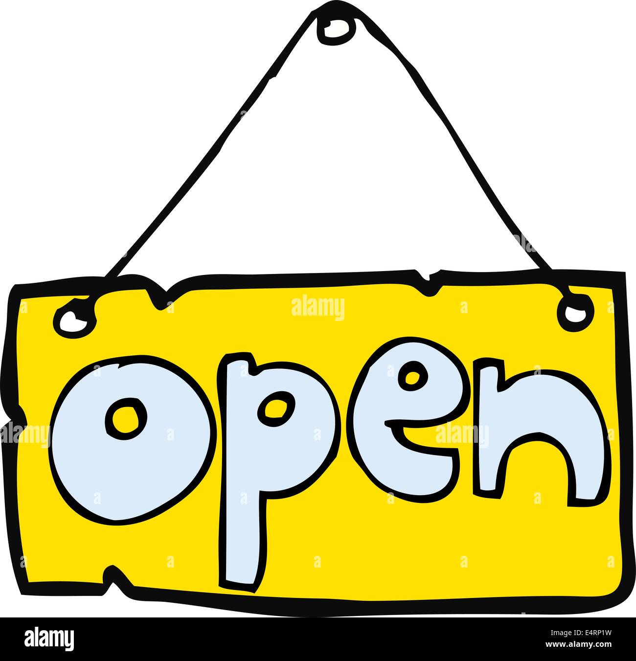 cartoon open shop sign Stock Vector Image & Art - Alamy