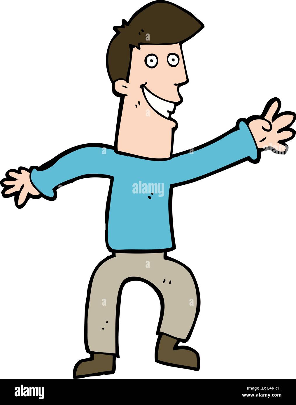 cartoon happy man dancing Stock Vector Image & Art - Alamy