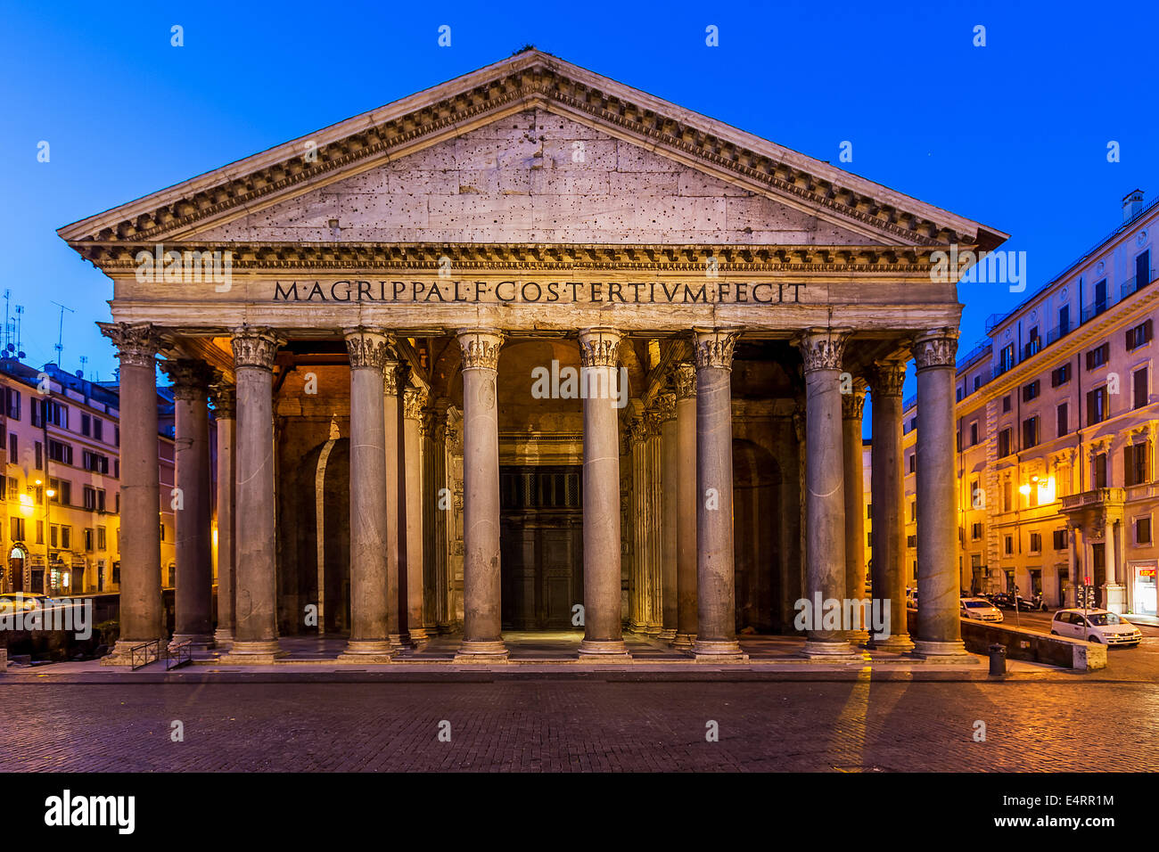 Italy, Rome, pantheon. Night admission, Italien, Rom, Pantheon. Nachtaufnahme Stock Photo