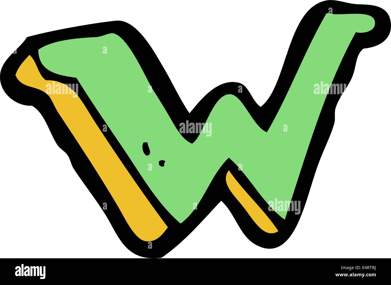 cartoon letter W Stock Vector Image & Art - Alamy
