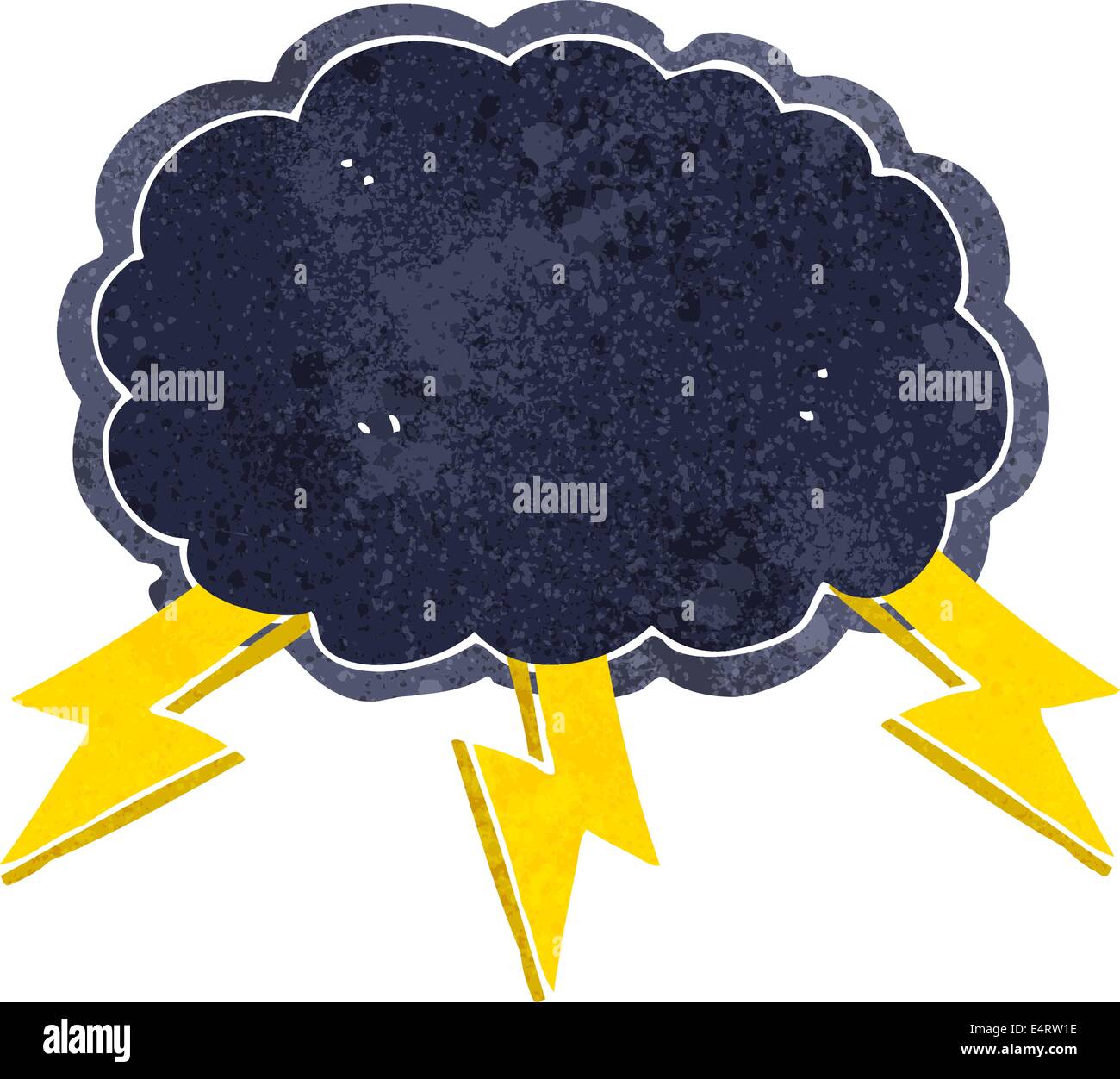 cartoon cloud and lightning bolt symbol Stock Vector Image & Art - Alamy