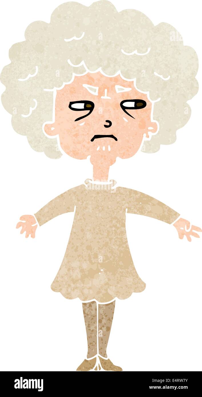cartoon bitter old woman Stock Vector Image & Art - Alamy