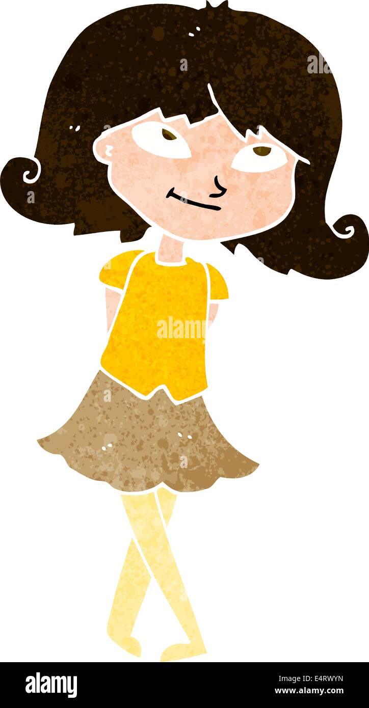 cartoon clever girl Stock Vector Image & Art Alamy