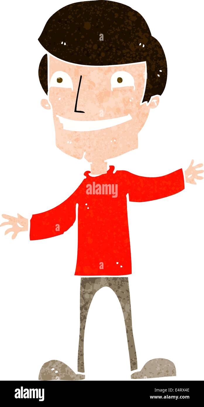 cartoon grinning man Stock Vector Image & Art Alamy