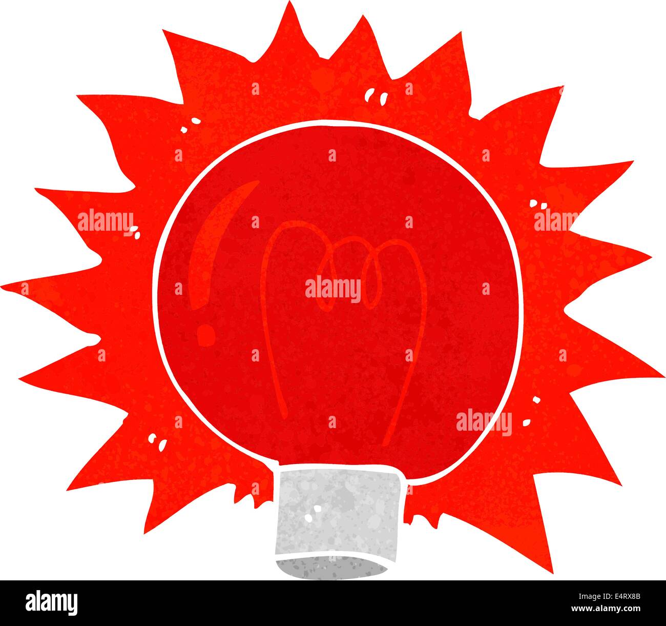 cartoon flashing red light bulb Stock Vector Image & Art Alamy