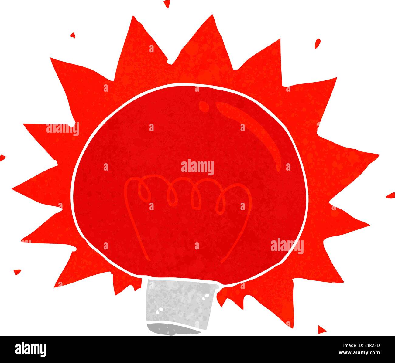 cartoon flashing red light bulb Stock Vector Image & Art Alamy