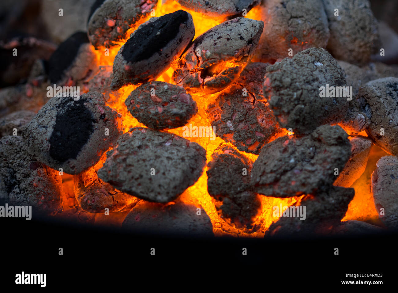 Embers of coal Stock Photo