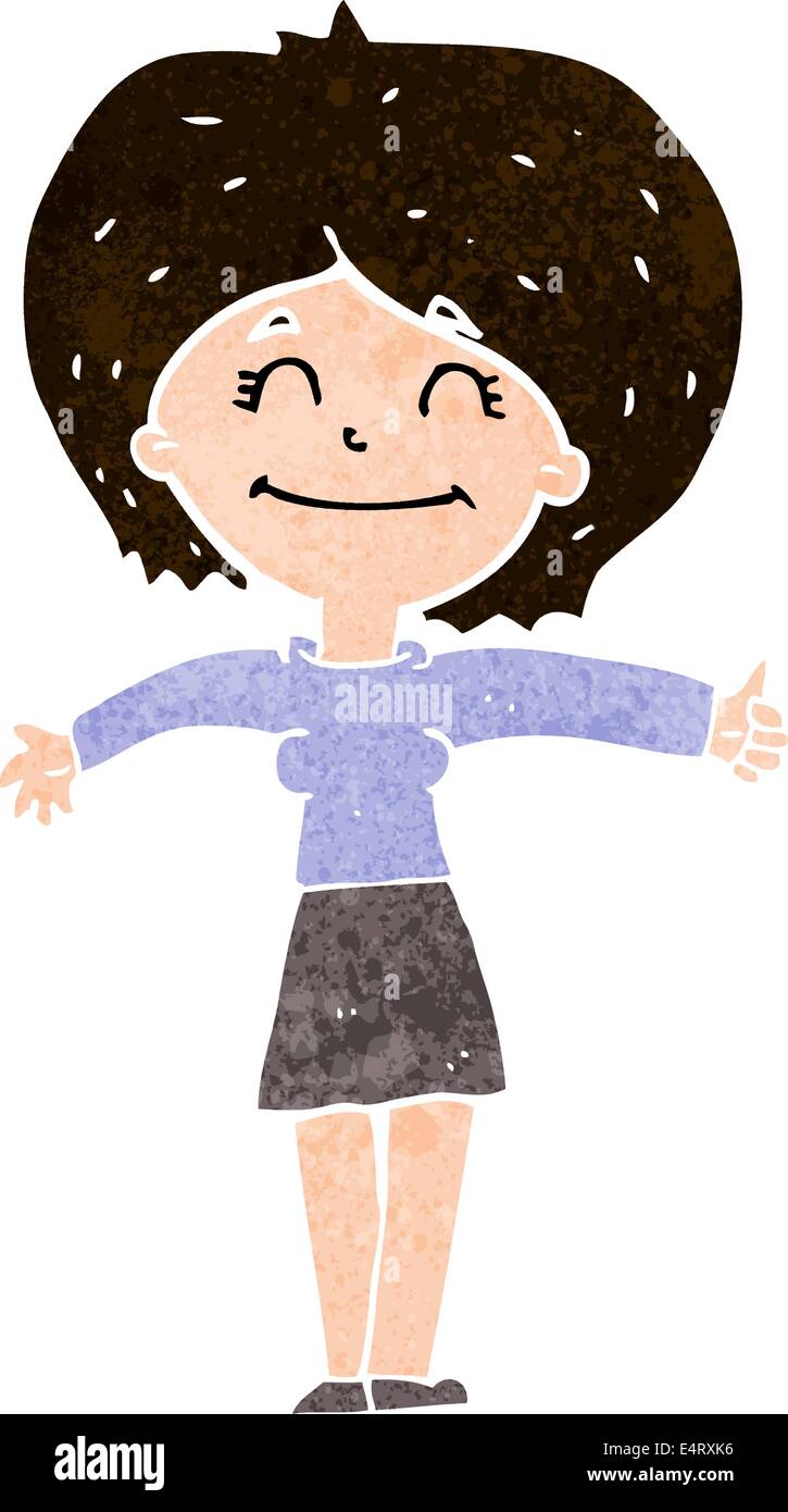 cartoon woman giving thumbs up sign Stock Vector Image & Art - Alamy