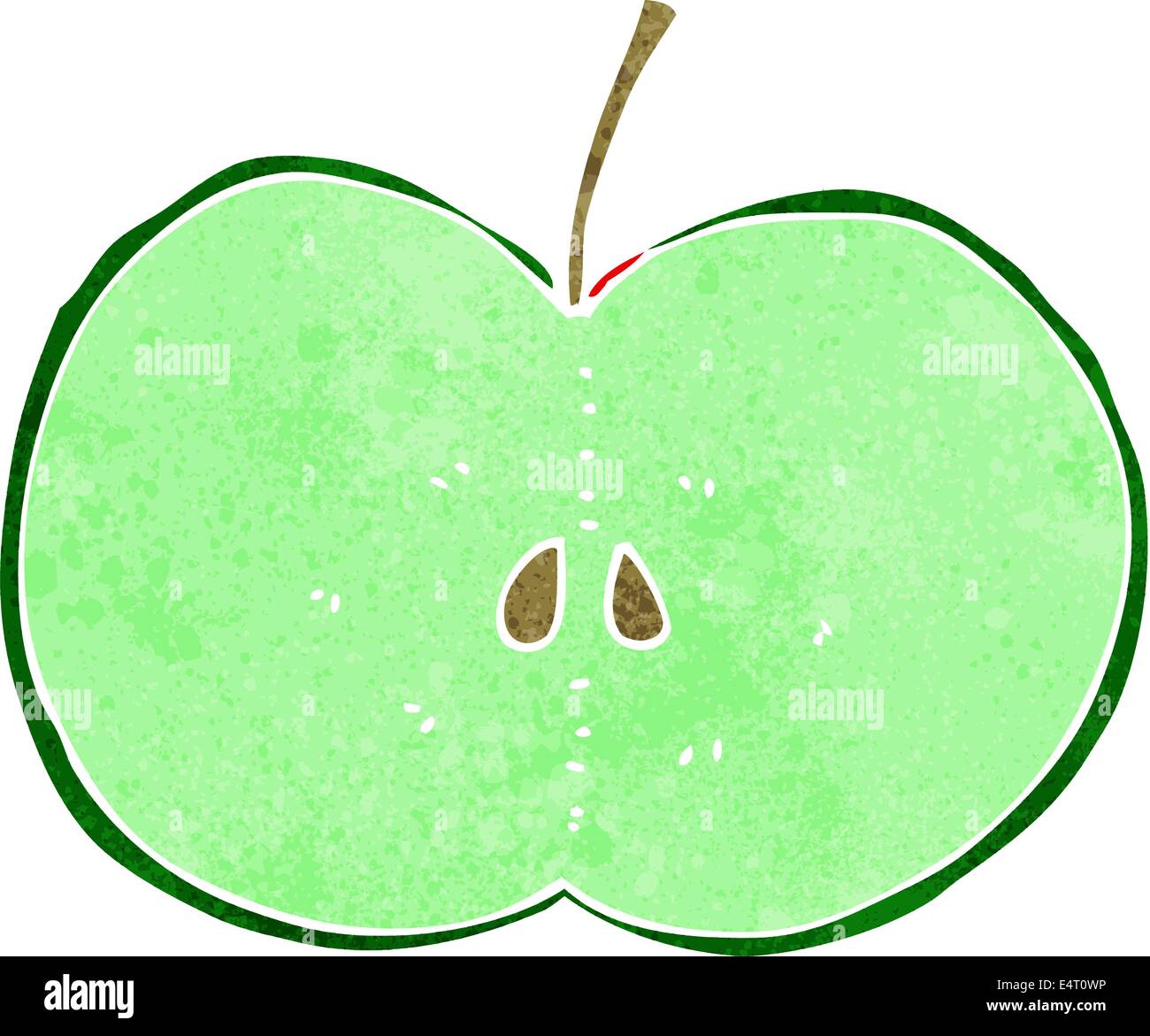 cartoon sliced apple Stock Vector
