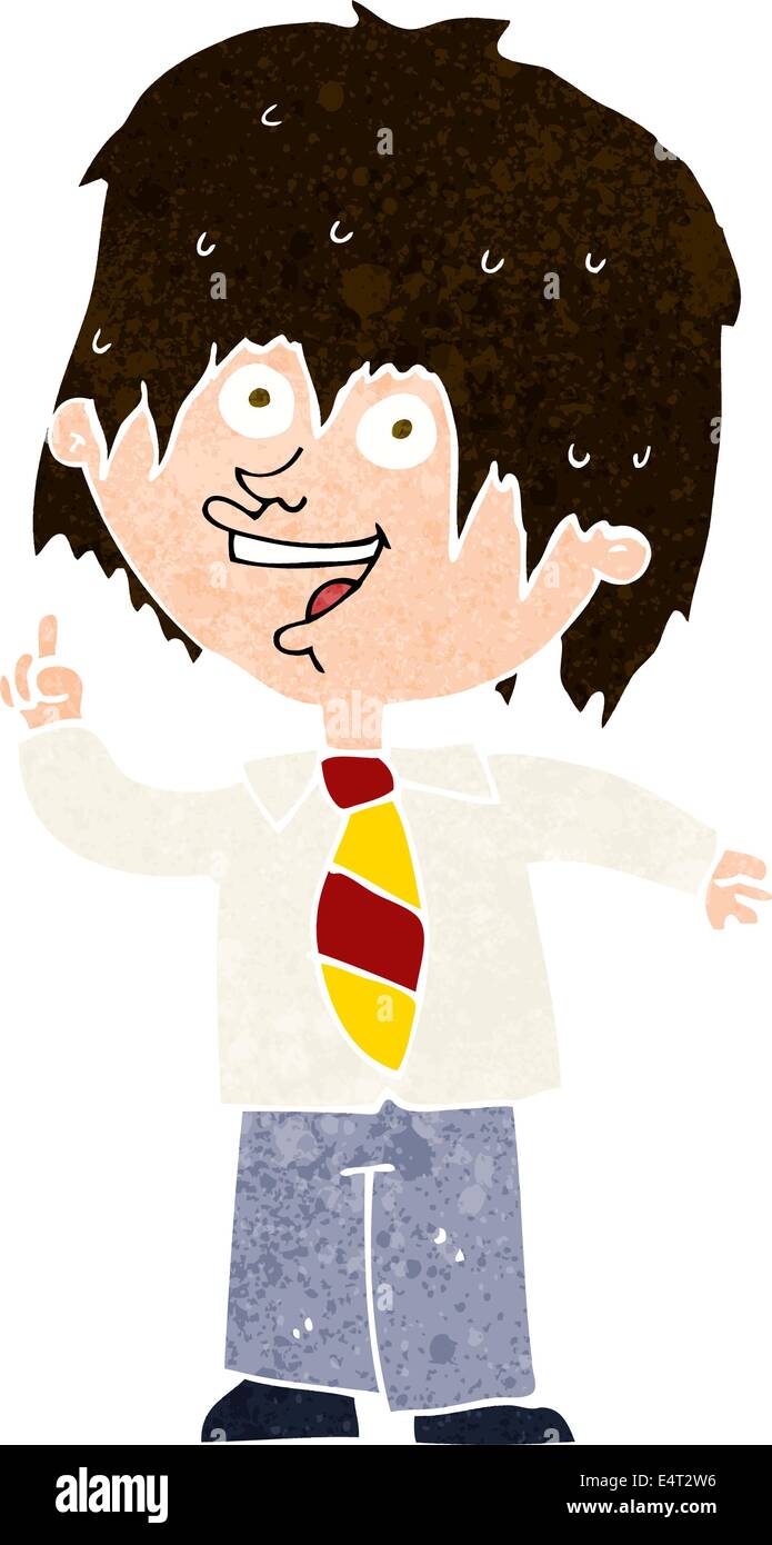 cartoon school boy with idea Stock Vector Image & Art - Alamy