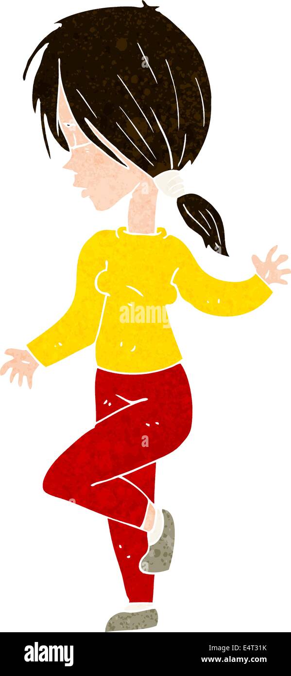 Cartoon Girl Dancing Stock Vector Image And Art Alamy 7348