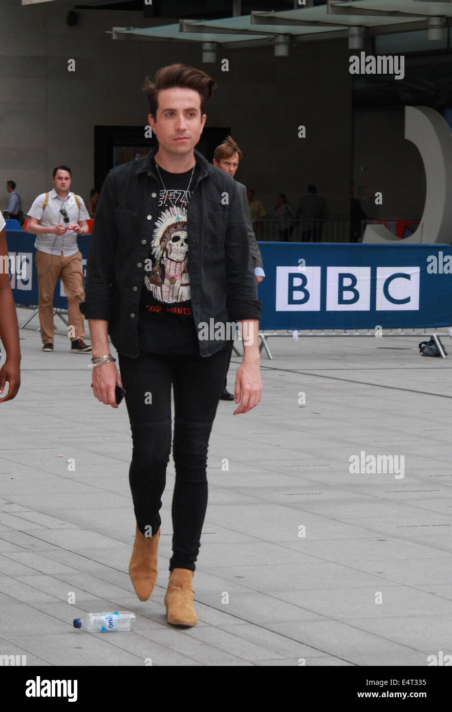 London, UK, 16th July 2014. Nick Grimshaw seen at the BBC in London, UK Stock Photo