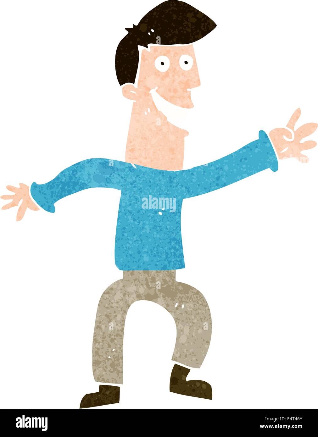 cartoon happy man dancing Stock Vector Image & Art - Alamy