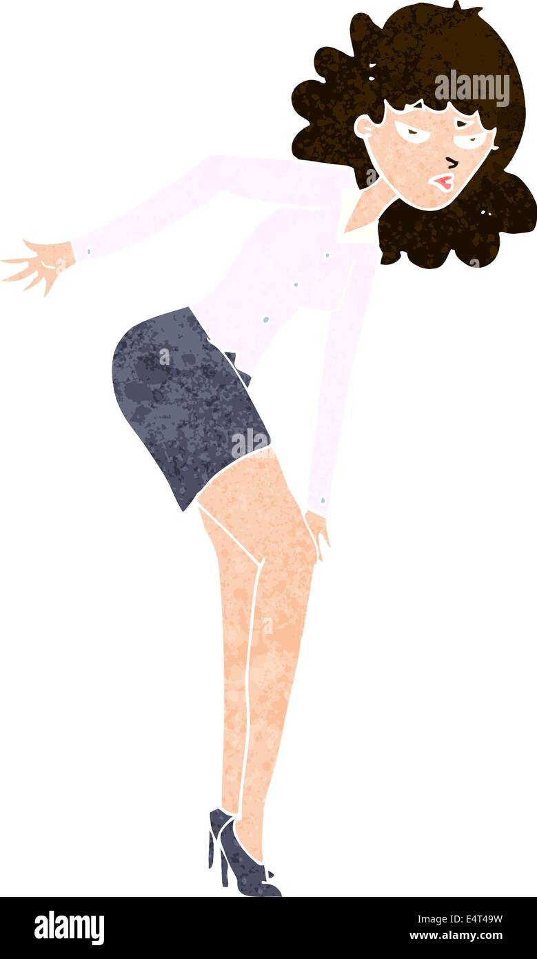 cartoon annoyed woman rubbing knee Stock Vector Image & Art Alamy