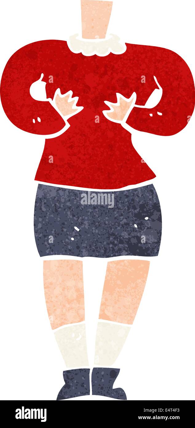 cartoon female body (add photos or mix and match cartoons Stock Vector