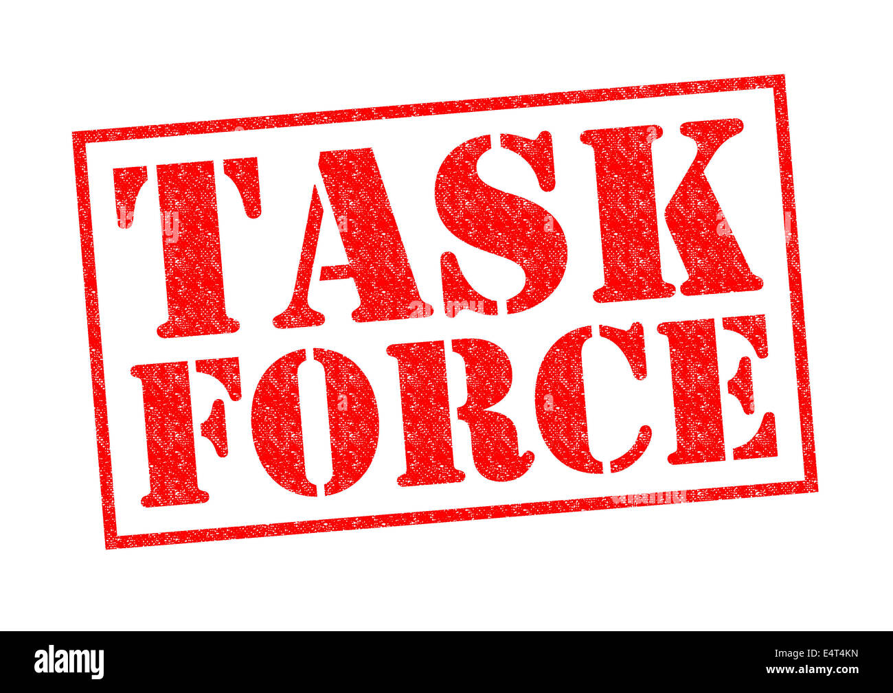 TASK FORCE red Rubber Stamp over a white background. Stock Photo
