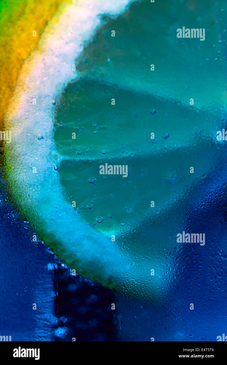 blue cocktail drink with lemon Stock Photo - Alamy