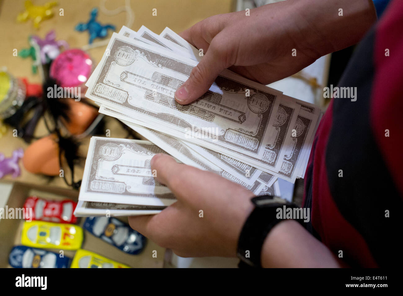 Central Texas Tea Party volunteers lead children in a one-week "Vacation Liberty School" conservative education camp Stock Photo