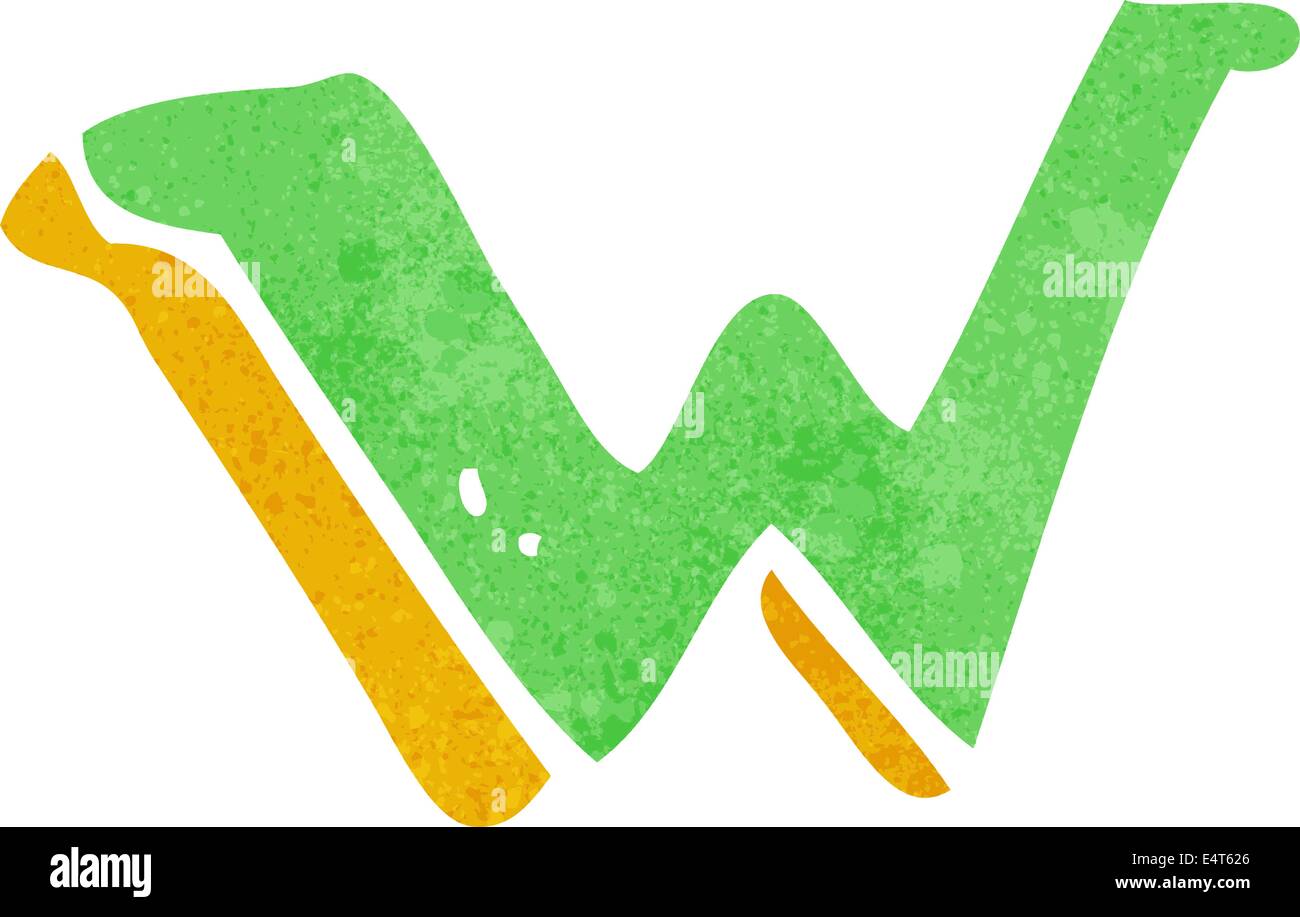 cartoon letter W Stock Vector Image & Art - Alamy