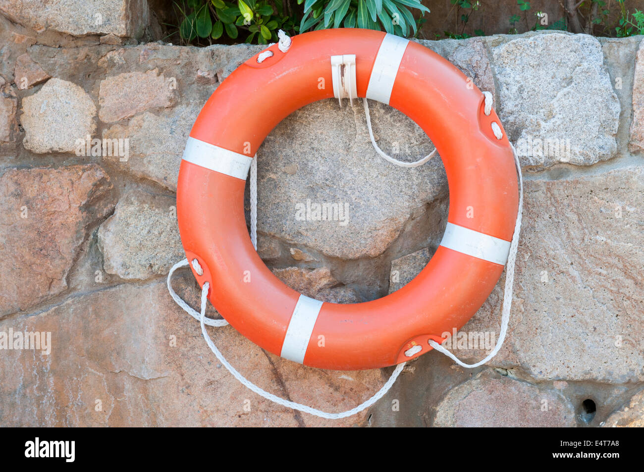 Round buoy lifesaver for anyone who does not drown Stock Photo