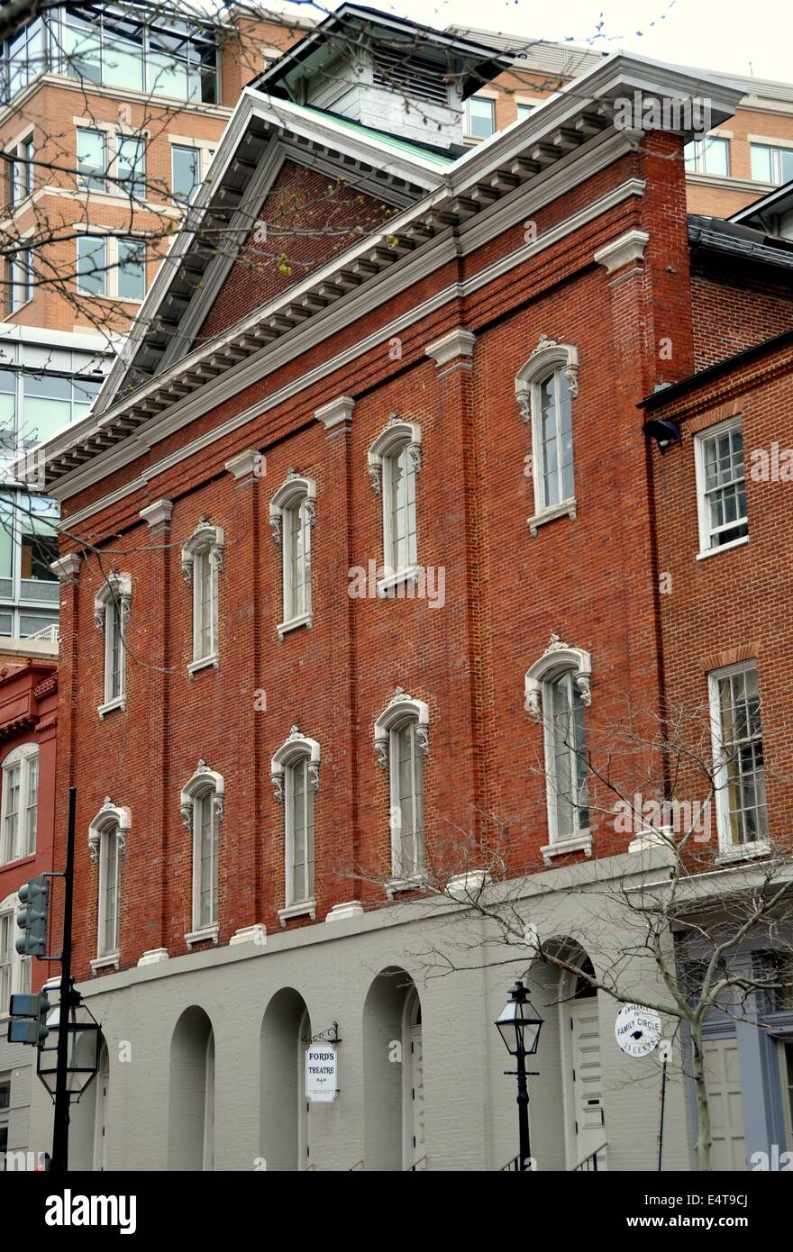 Washington, DC:  Historic Ford's Theatre where Abraham Lincoln was assassinated on April 14, 1865 Stock Photo