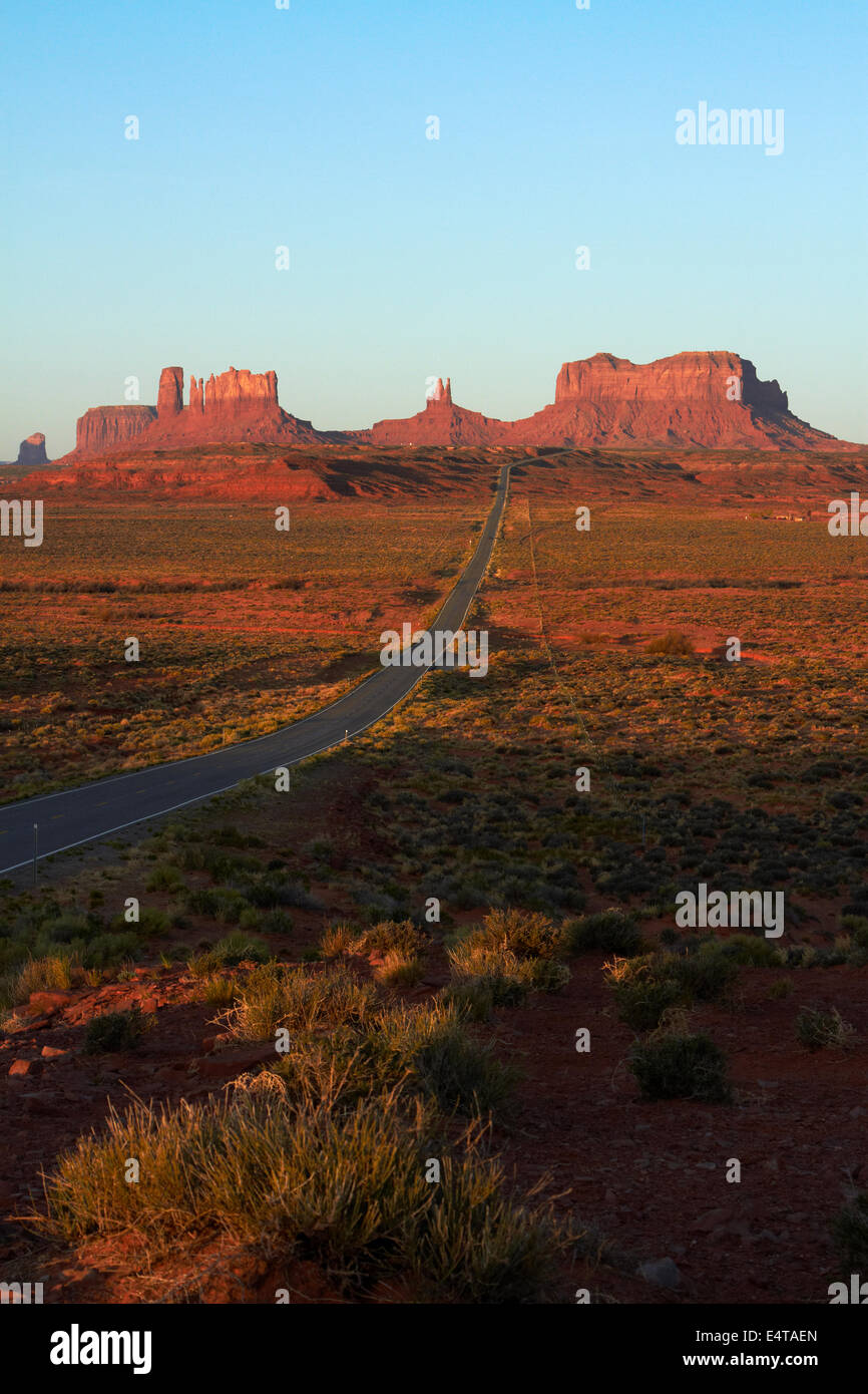 Monument Valley, Navajo Nation, Utah, near Arizona Border, USA Stock Photo