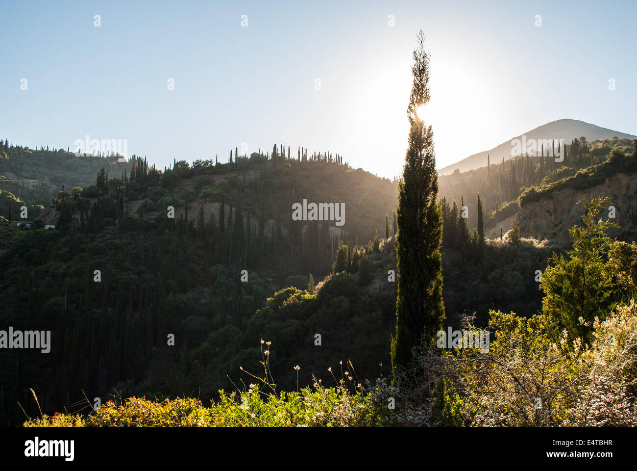 Mountain Landscape in Greece Stock Photo
