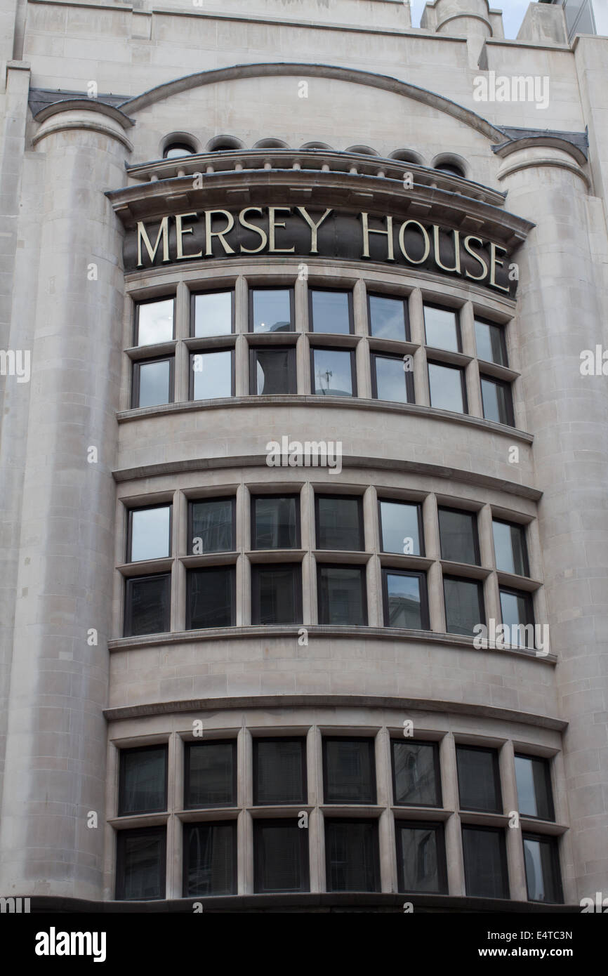 Mersey House facade on Fleet Street London Stock Photo Alamy