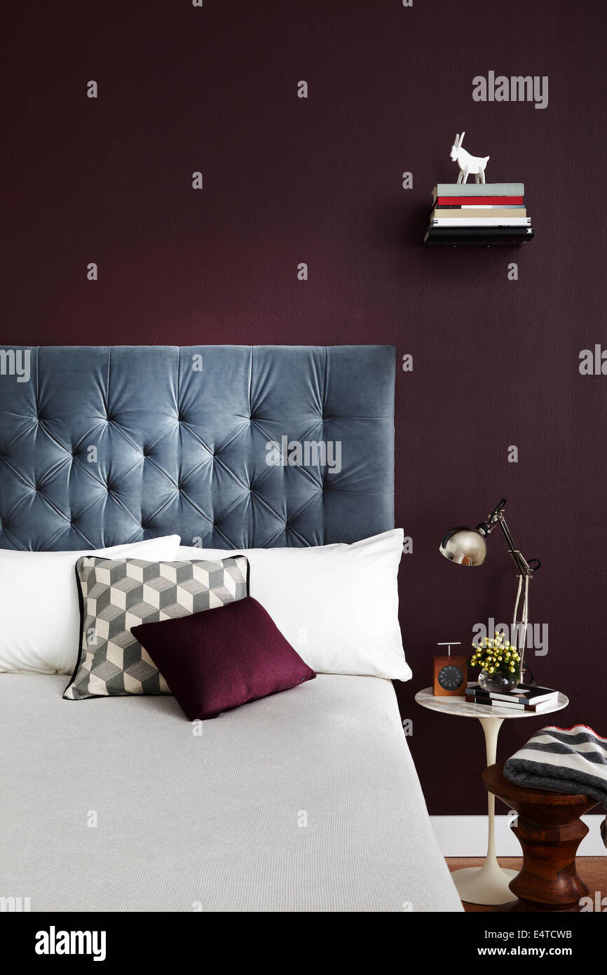 Bed and Bedside Table in Master Bedroom Stock Photo Alamy