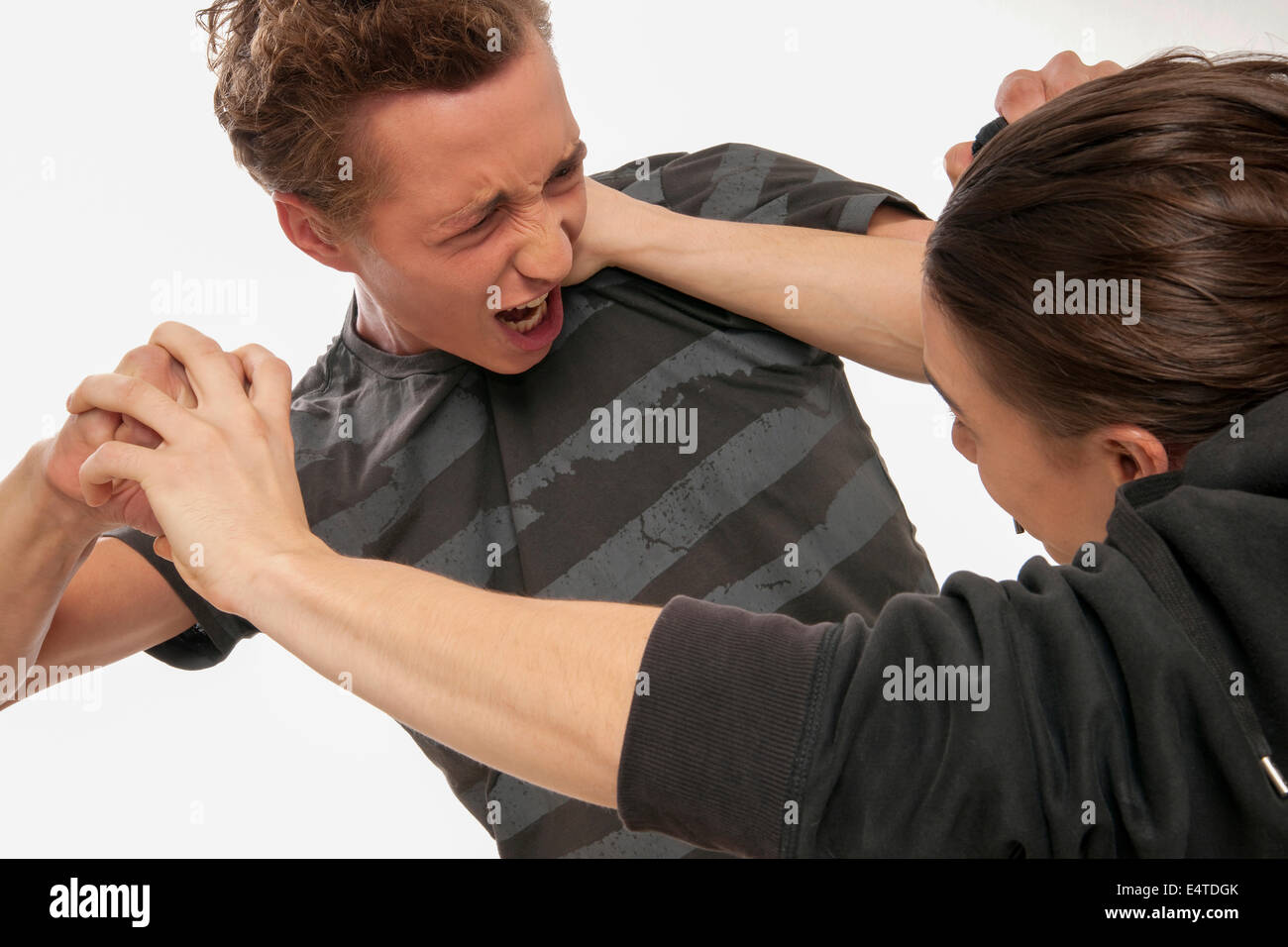 Man choking other man hi-res stock photography and images - Alamy
