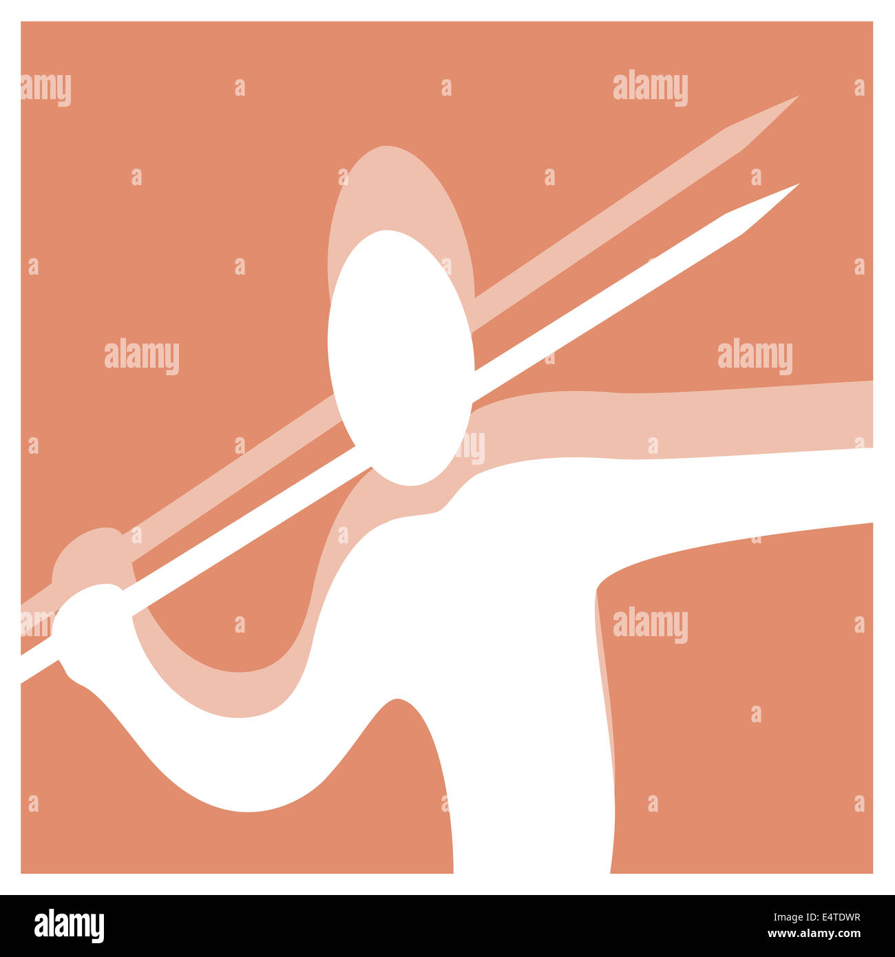 javelin throwing pictogram Stock Photo