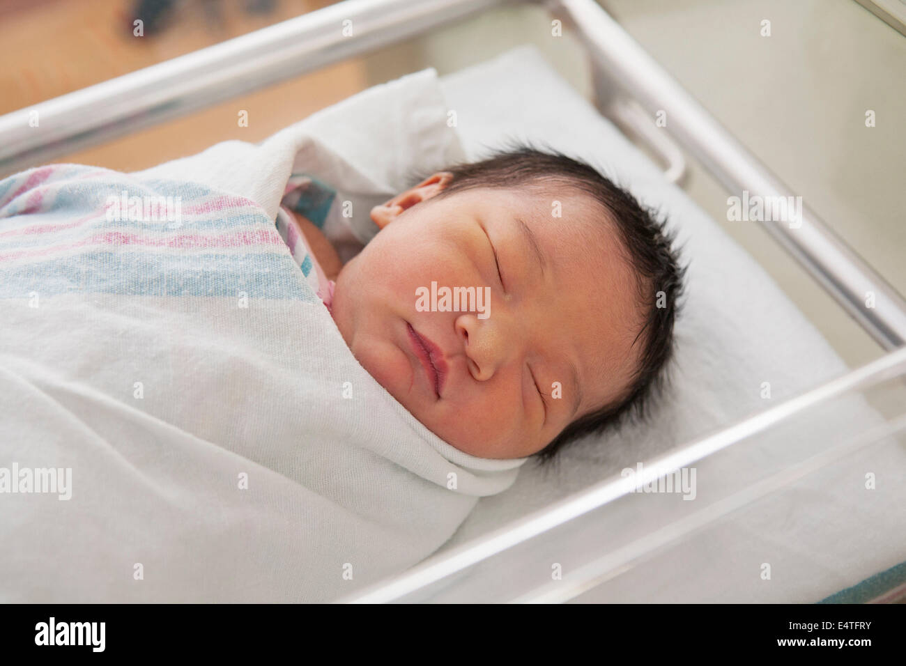 Newborn Baby Girl in Hospital Stock Photo Alamy
