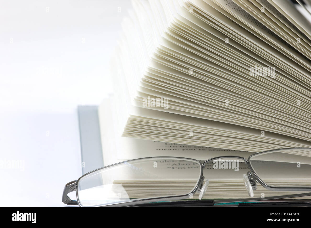 Open book isolated on a white background Stock Photo - Alamy