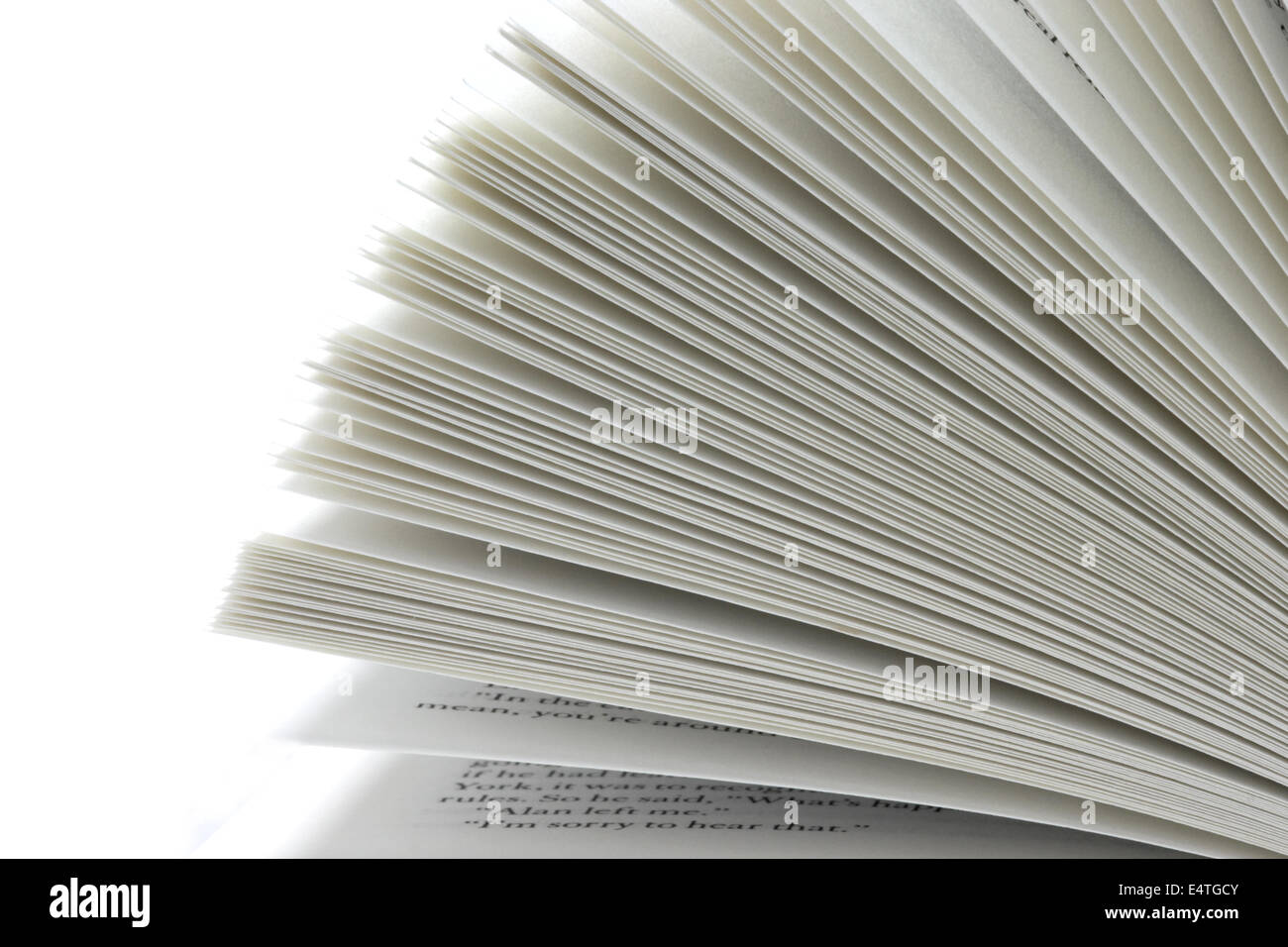 Open book isolated on a white background Stock Photo - Alamy