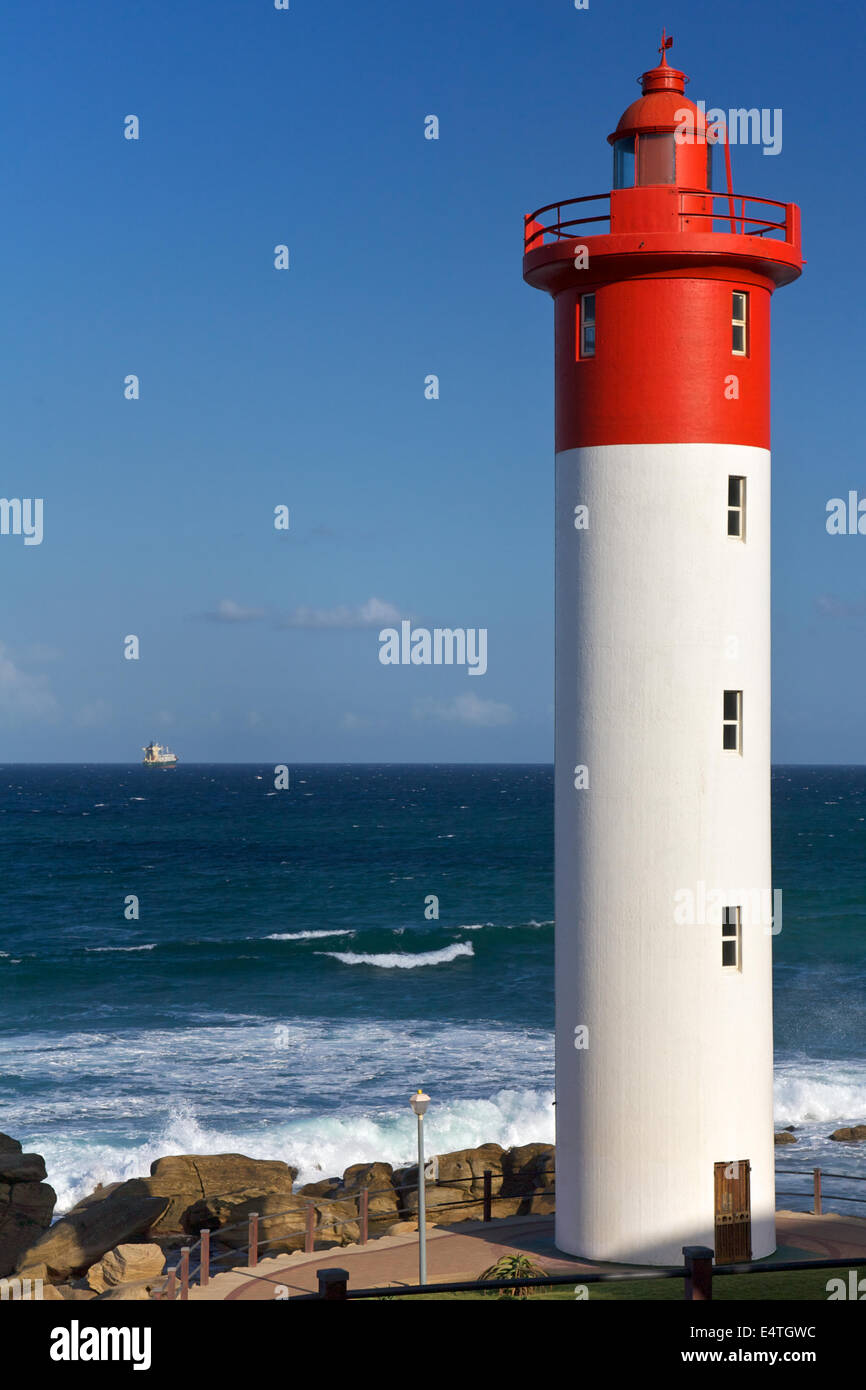 Umhlanga Lighthouse in Durban, South Africa Stock Photo
