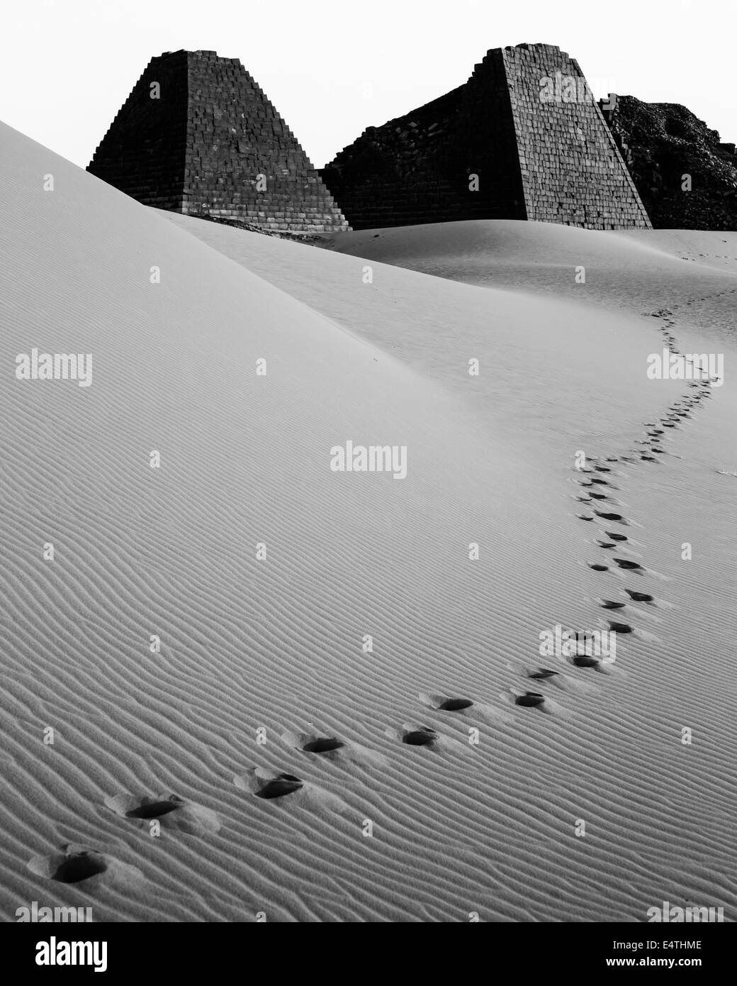 Meroe pyramids Stock Photo