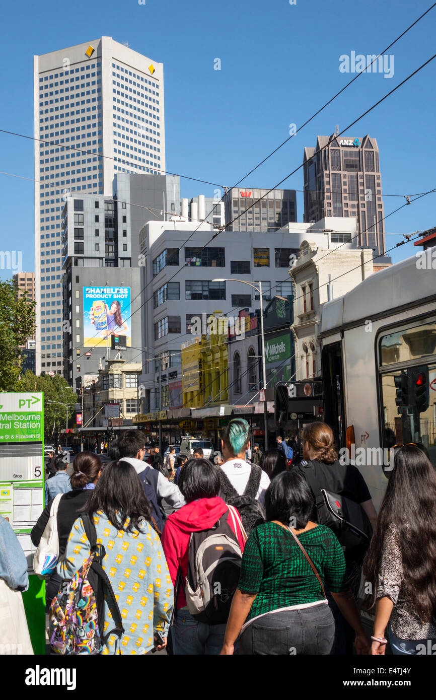 Melbourne Australia,Central Station,Elizabeth,La Trobe Street,downtown