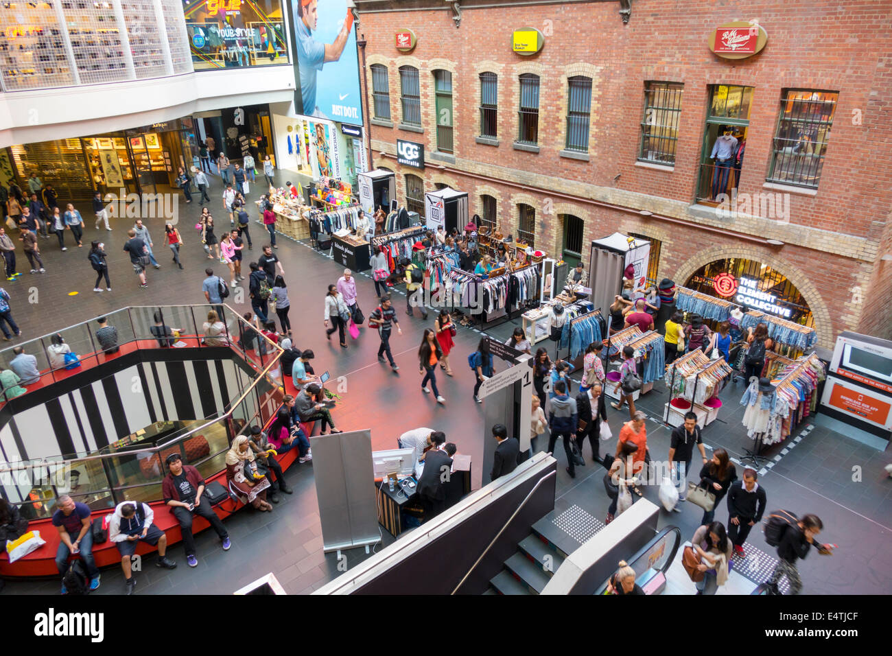 Melbourne Australia,Victoria CBD Central Business,District,Central Dome,center,centre,mall arcade,shopping shopper shoppers shop shops market markets Stock Photo