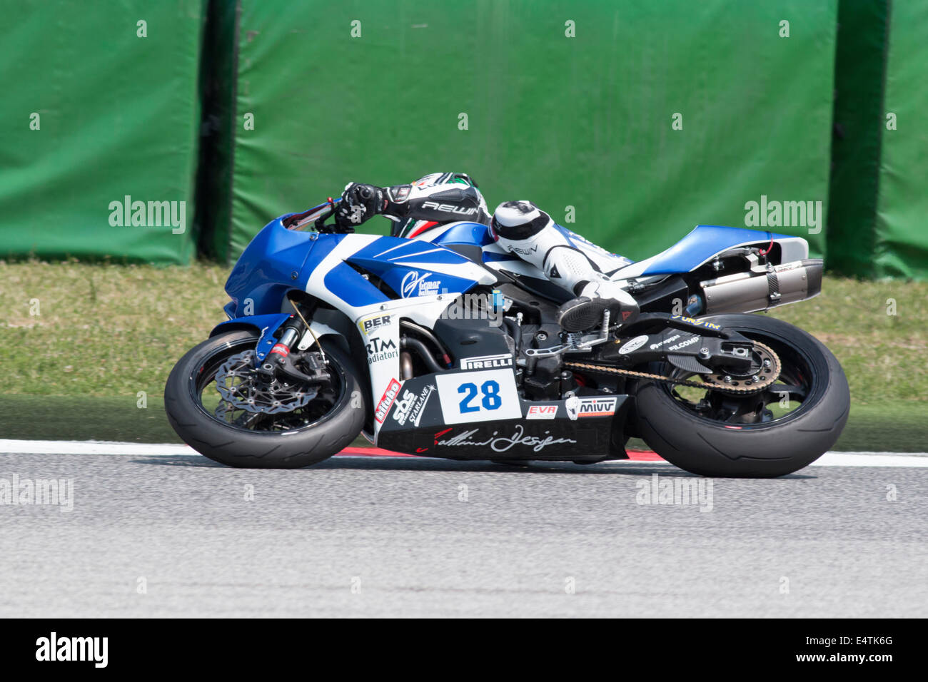MISANO ADRIATICO, ITALY - JUNE 21: Honda CBR600RR of Honda CBR600RR, driven by LAMBORGHINI Ferruccio Stock Photo