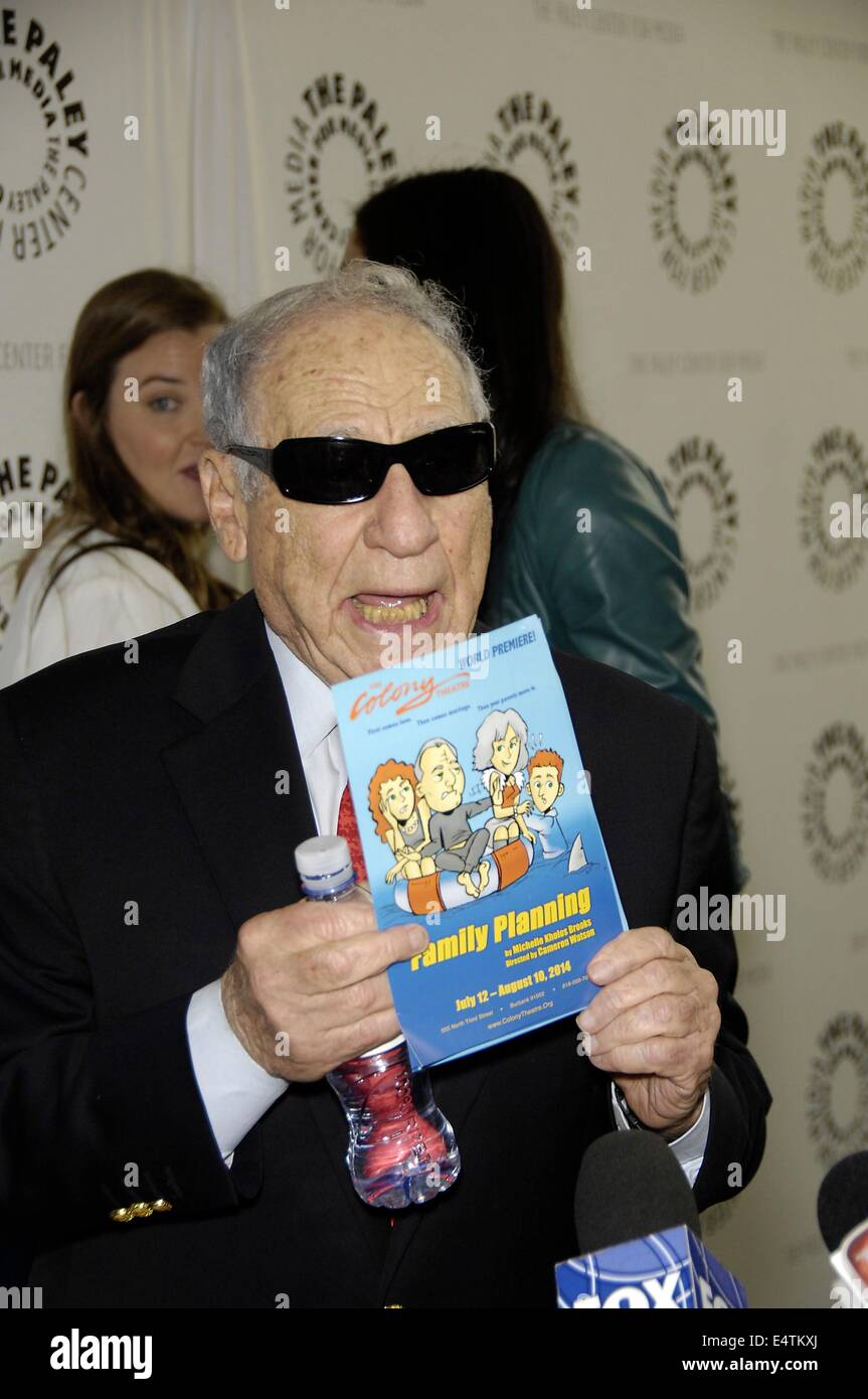 Beverly Hills, CA. 16th July, 2014. Mel Brooks at arrivals for The Paley Center for Media Hosts Salute to Sid Caesar, The Paley Center for Media, Beverly Hills, CA July 16, 2014. Credit:  Michael Germana/Everett Collection/Alamy Live News Stock Photo