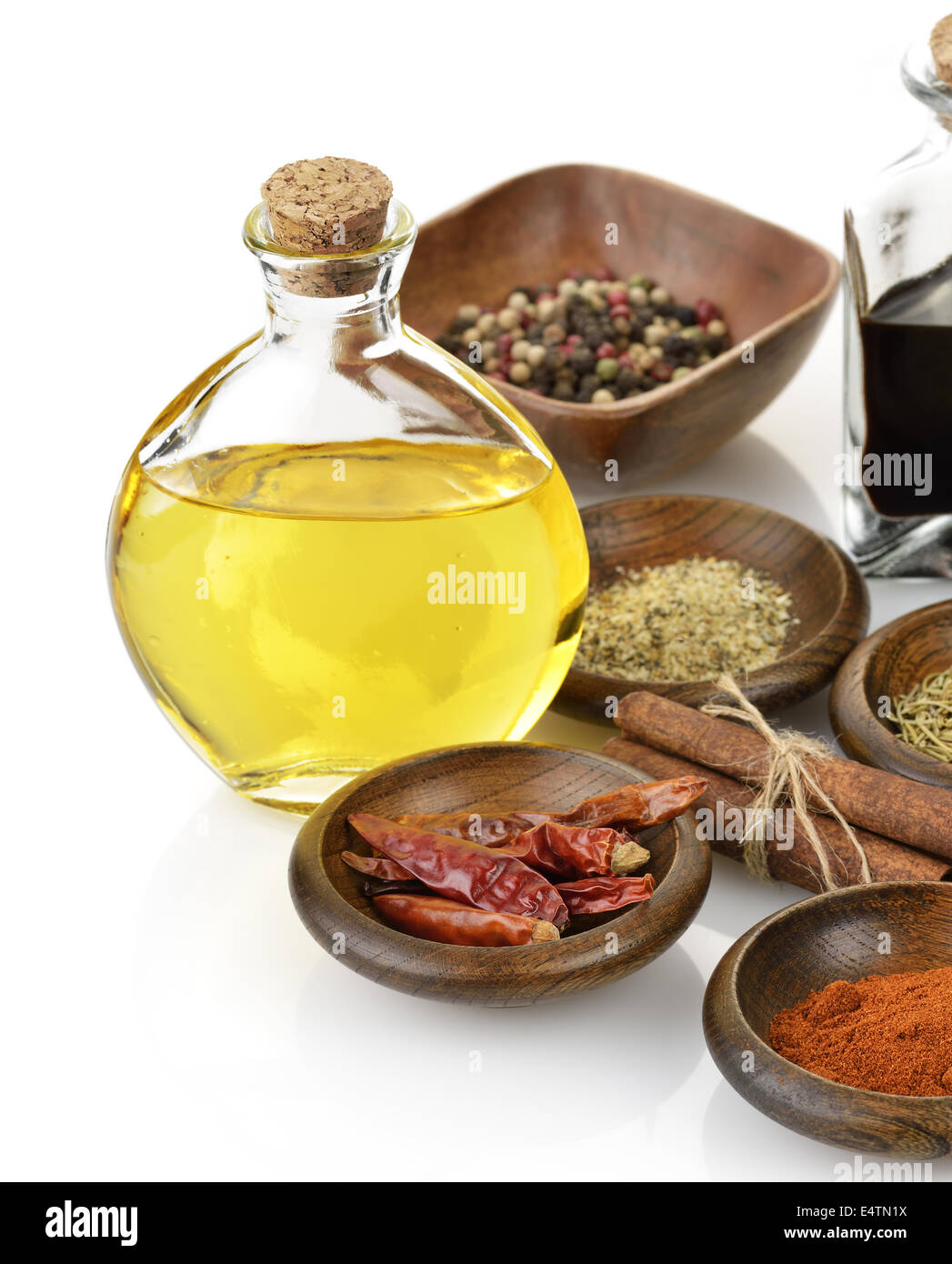 Olive Oil,Vinegar And Spices Stock Photo Alamy